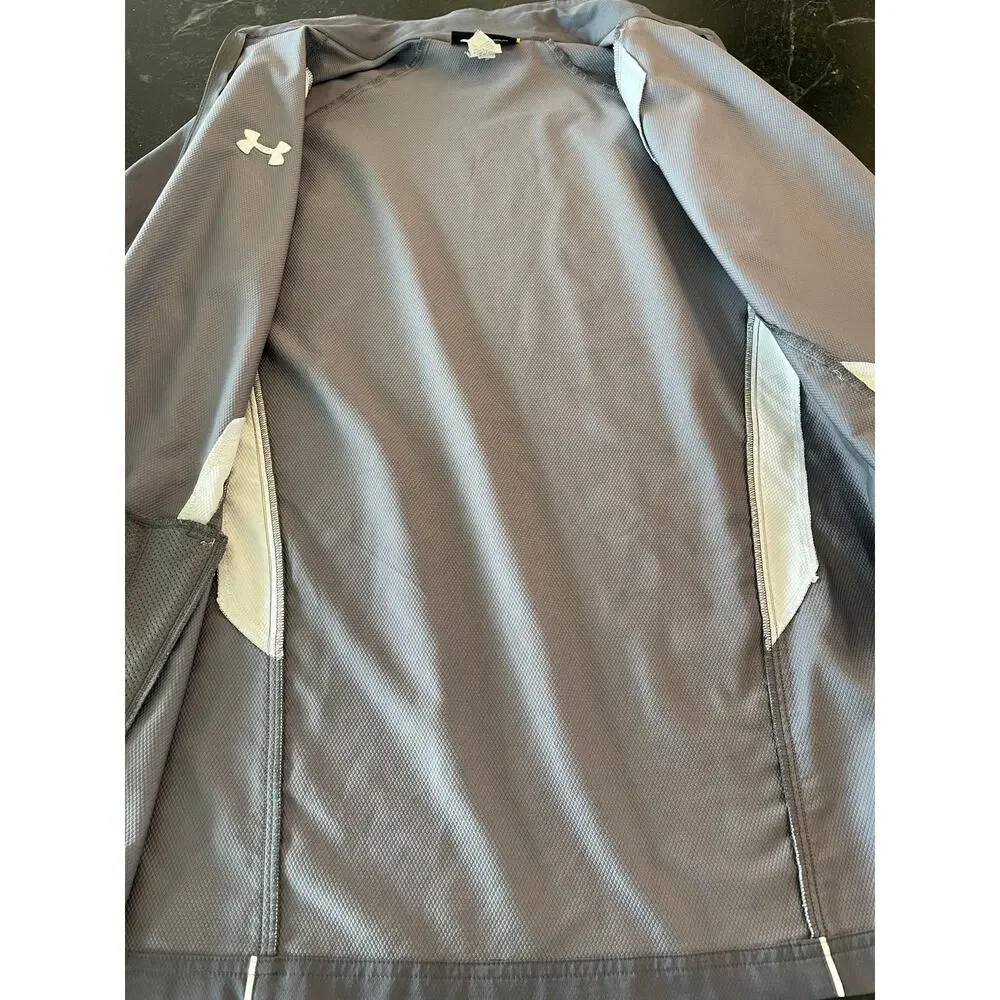 Under Armour Gray and White Track Jacket Large - Picture 7 of 12